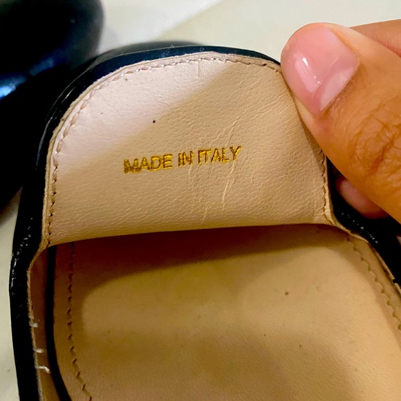 Prada Black Leather Patent Slip on Loafers Flat - Picture 4 of 9